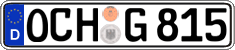 German license plate, Regular plates