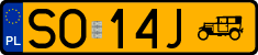 License plates of Poland, Oldtimers