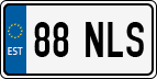 License plate of Estonia, Regular car plates (US-size)