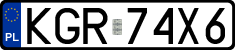 License plates of Poland, Regular car plates