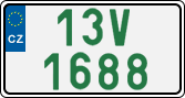 License plate of the Czech Republic, Oldtimers (2001)