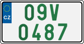 License plate of the Czech Republic, Oldtimers (2001)