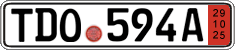 German license plate, Export transit plates
