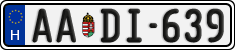 license plates of Hungary, Regular plates (2022)