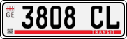 License plate of Georgia, Export transit plates