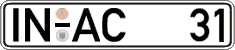 German license plate, Regular plates