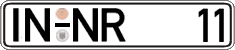 German license plate, Regular plates