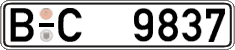 German license plate, Regular plates