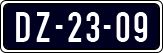 License plate of the Netherlands, Imported oldtimers (cars)
