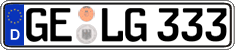 German license plate, Regular plates