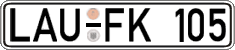 German license plate, Regular plates
