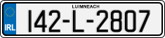 License plate of Ireland, Regular plates