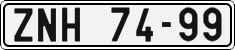 License plate of the Czech Republic, Cars (1960)