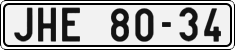License plate of the Czech Republic, Cars (1960)