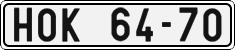 License plate of the Czech Republic, Cars (1960)