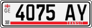 License plate of Georgia, Export transit plates