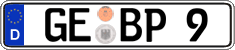 German license plate, Regular plates