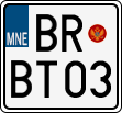 License plate of Montenegro, Motorcycles