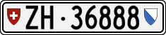 License plate of Switzerland, Cars