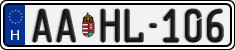 license plates of Hungary, Regular plates (2022)