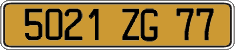 French license plate, FNI