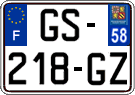 French license plate, SIV (ordinary)