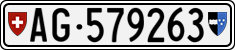 License plate of Switzerland, Cars