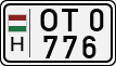 license plates of Hungary, Oldtimers (1990)