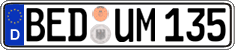 German license plate, Regular plates