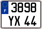 French license plate, FNI