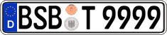 German license plate, Regular plates