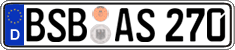 German license plate, Regular plates