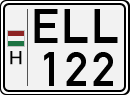 license plates of Hungary, Cars (1990)