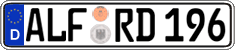 German license plate, Regular plates