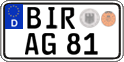 German license plate, Regular plates