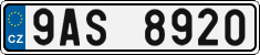 License plate of the Czech Republic, Cars (2001)