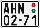License plate of the Czech Republic, Cars (1960)