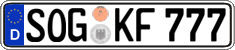 German license plate, Regular plates