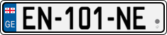License plate of Georgia, Cars (2014)