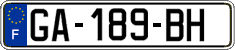 French license plate, SIV (ordinary)