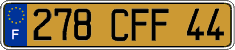 French license plate, FNI