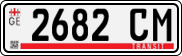License plate of Georgia, Export transit plates