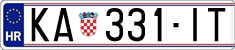 License plate of Croatia, Regular plates