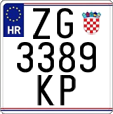 License plate of Croatia, Motorcycles