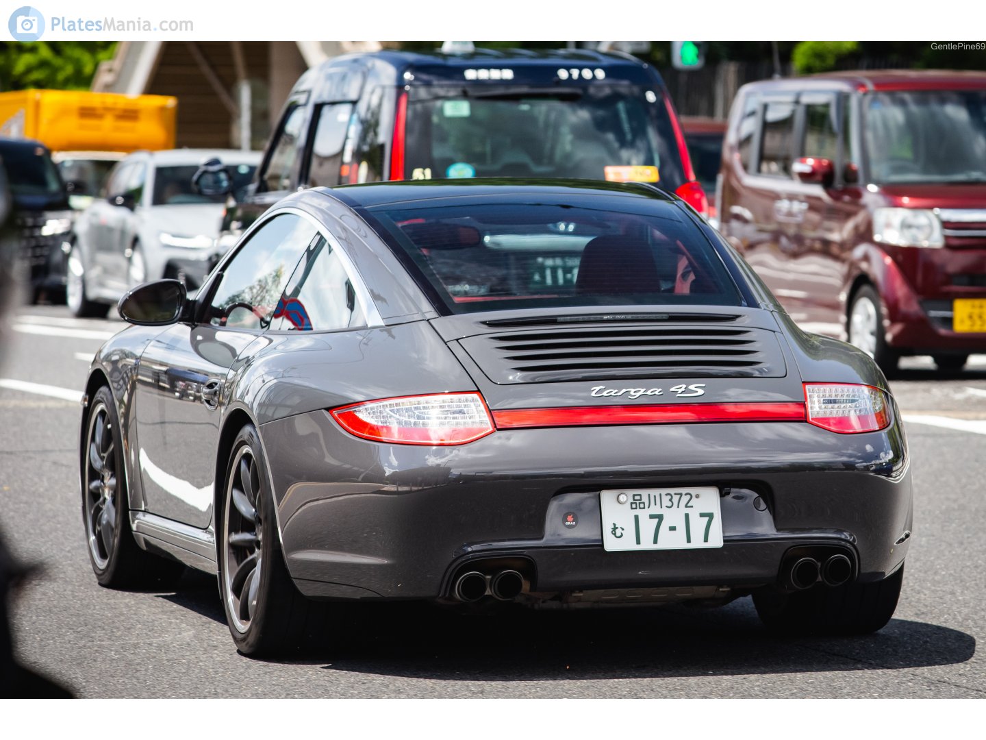 品川 372 む 1717, Porsche 911 6th gen Targa (997.2), facelift, 2008–2012
