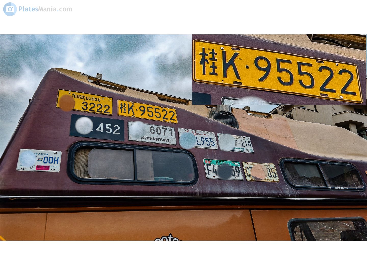 桂K·95522, License plate without vehicle 