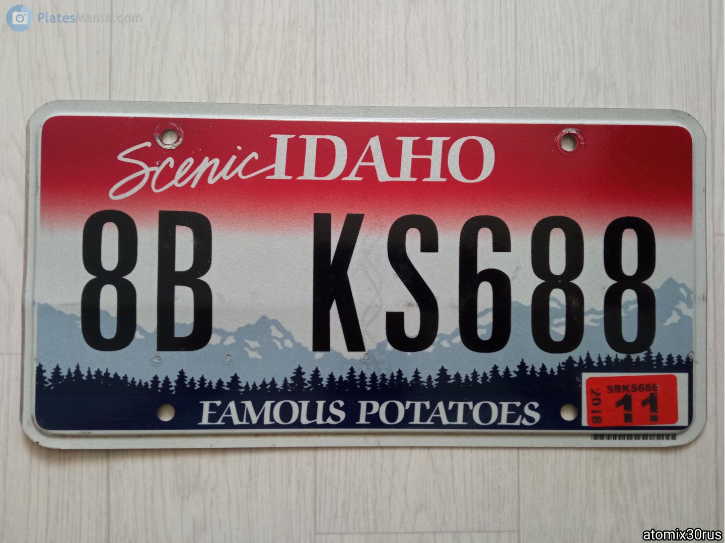 8B KS688, License plate without vehicle 