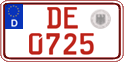 German license plate, Red license plates