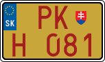 License plate of Slovakia, Oldtimers
