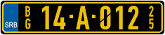 License plate of Serbia, Diplomatic
